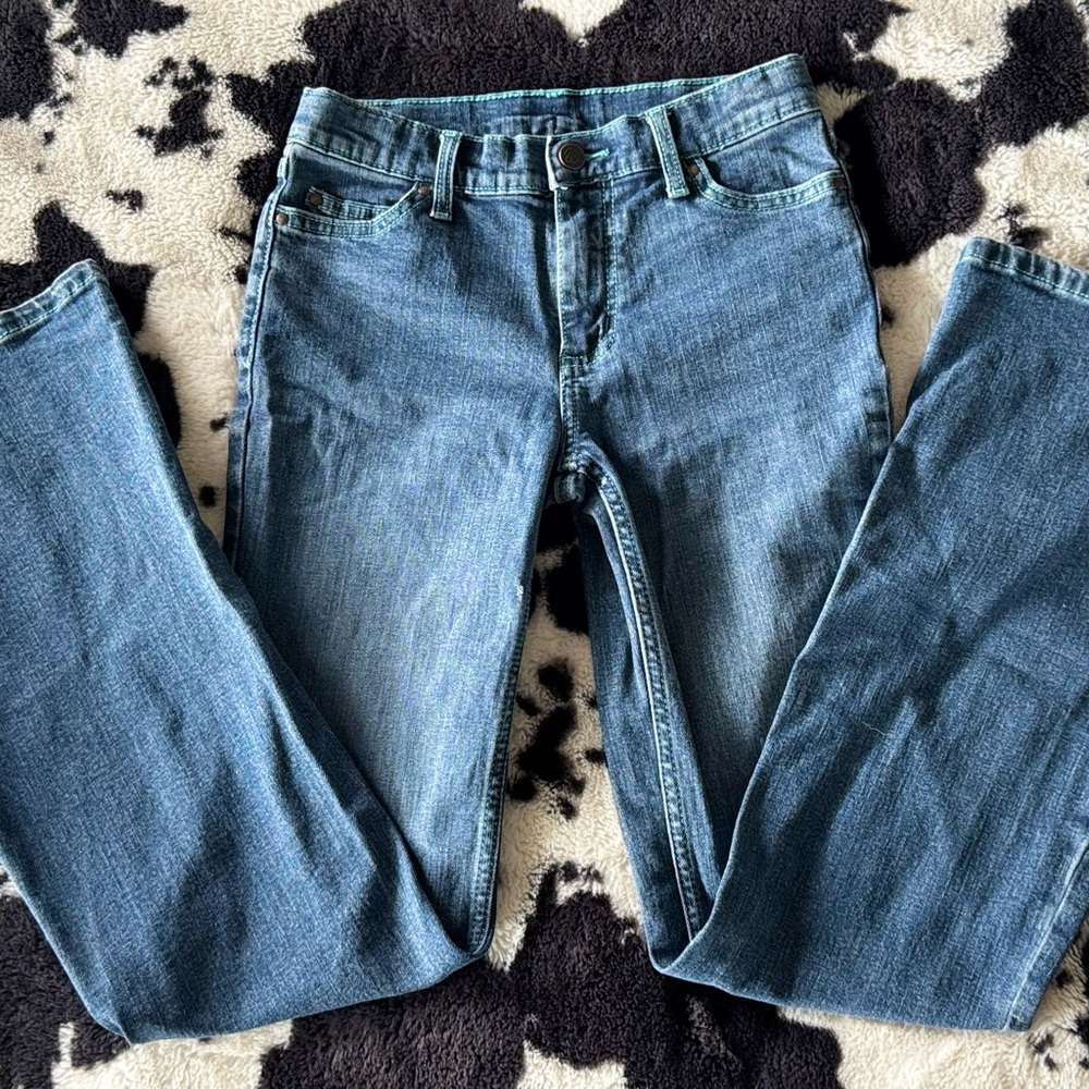 Wrangler Classic Blue Denim Jeans Straight-Leg